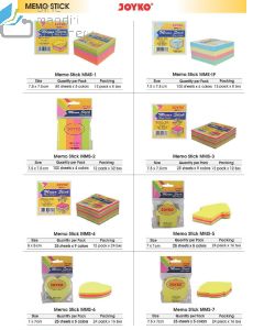 Toko Atk Grosir Bina Mandiri Stationery Jual Memo Stick - Sticky Note - Kertas Memo Tempel Joyko