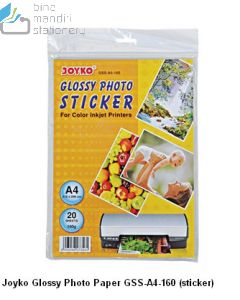 Kertas Print Foto Mengkilat Joyko Glossy Photo Paper GSS-A4-160 (sticker)