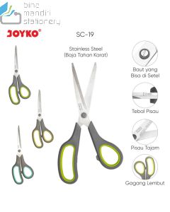 Jual Gunting Serbaguna Kertas dan Kain Joyko Scissors SC-19 termurah harga grosir Jakarta