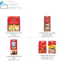 Brosur gambar stationery Kenko Pencil Colour CP-12 FNWE Pensil Warna