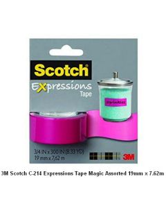 Katalog 3M Scotch harga murah & terjangkau, Image ATK Sekolah SIPLAH 3M Scotch C-214 Expressions Tape Magic Assorted 19mm x 7.62m harga normal 29500 di Distributor ATK Bina Mandiri Stationery